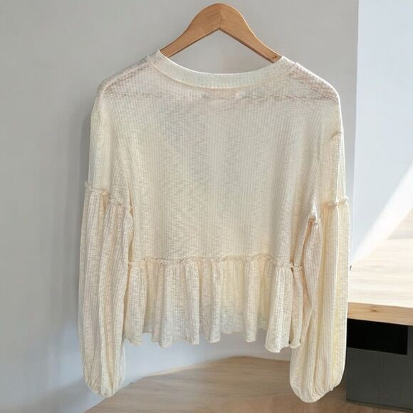 NWOT Altar’d State Boxy Babydoll Top Ivory Size Medium - Picture 3 of 9